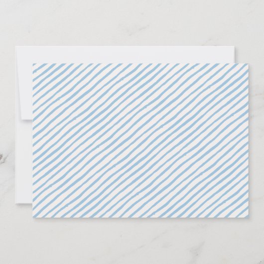 hallo Mister Blue Bow Stropdas Photo Boy Birth Aankondiging (Achterkant)