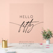 Hallo Modern 50ste verjaardagsfeestje Welkom Acryl Bord (Huwelijk)