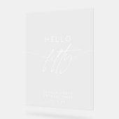 Hallo Modern 50ste verjaardagsfeestje Welkom Acryl Bord (Hoek)