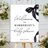 Hallo Modern Baby Bow Baby shower welkomstbord Poster