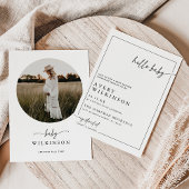 Hallo Modern Boho Baby Baby shower Kaart