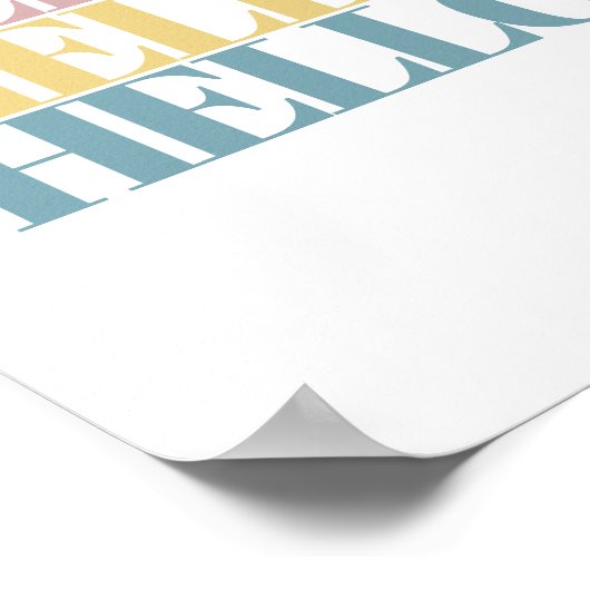 Hallo Modern Bold Kleur Minimalistisch Poster (Hoek)