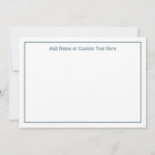 hallo Modern Custom Monogrammed Initialen Name Blu Bedankkaart (Achterkant)