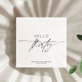 Hallo Modern dertig 30ste verjaardag Party Script Servet