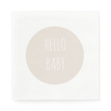 Hallo Modern Eenvoudig "Baby" Neutrale Cirkel