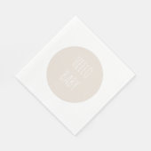 Hallo Modern Eenvoudig "Baby" Neutrale Cirkel Servet (Hoek)