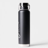 Hallo Modern eenvoudig script met Jouw naam Waterfles (Achterkant)