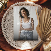 Hallo Modern Elegant! 30-jarig fotoscript Kaart