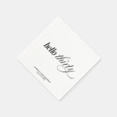 Hallo Modern Elegant 30ste verjaardagsfeest Servet (Hoek)