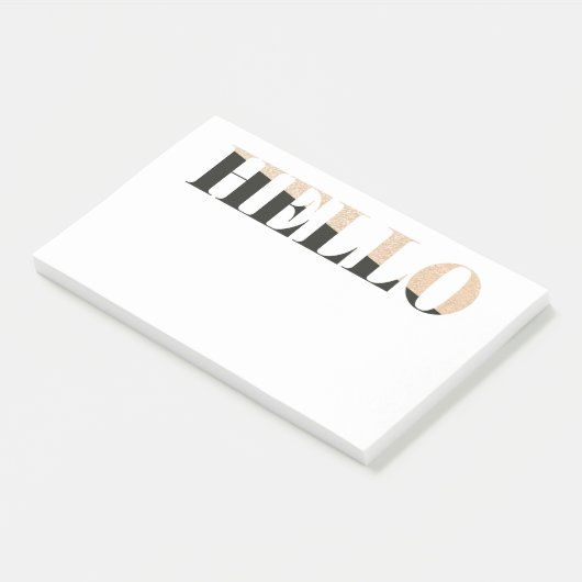Hallo Modern Elegant Post-it® Notes (Schuin)