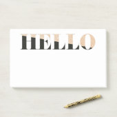 Hallo Modern Elegant Post-it® Notes (Op bureau)