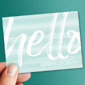 hallo - Modern en Whimsical - blauwgroen waterverf Post-it® Notes
