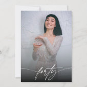 Hallo Modern Forty 40th Verjaardagsfeest Welkom Kaart (Achterkant)