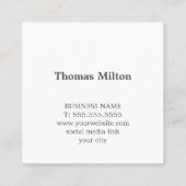 Hallo Modern gedrukt Kraft Bruin Wit Vierkante Visitekaartje (Achterkant)