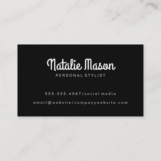 Hallo | Modern lettertype Visitekaartje (Achterkant)