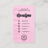 HALLO MODERN LOGO PROFESSIONAL QR ROZE VISITEKAARTJE (Achterkant)