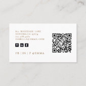 Hallo Modern minimalistisch goud Visitekaartje (Achterkant)