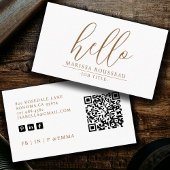 Hallo Modern minimalistisch goud Visitekaartje