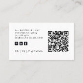 Hallo Modern minimalistisch wit Visitekaartje (Achterkant)