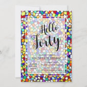 Hallo Modern Mozaïek Kleurrijk Kaart (Voorkant)