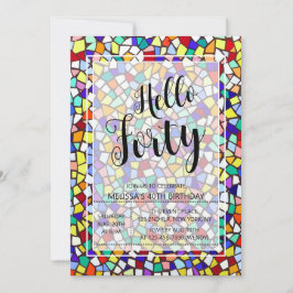 Hallo Modern Mozaïek Kleurrijk Kaart