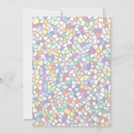Hallo Modern Mozaïek Kleurrijk Kaart (Achterkant)