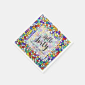 Hallo Modern Mozaïek Kleurrijk Servet (Hoek)