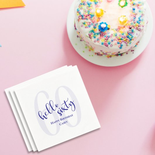 Hallo Modern Navy Blue Servet