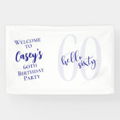 Hallo Modern Navy Blue Spandoek (Horizontaal)