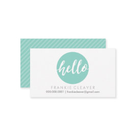 HALLO MODERN SCRIPT Hand getekende vette spot scha Visitekaartje