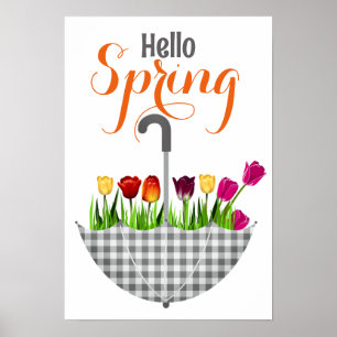 Hallo Modern - SPRING-citaat Poster