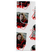 Hallo Modern Verjaardagspatroon Afbeelding Wijn Cadeautas (Voorkant)