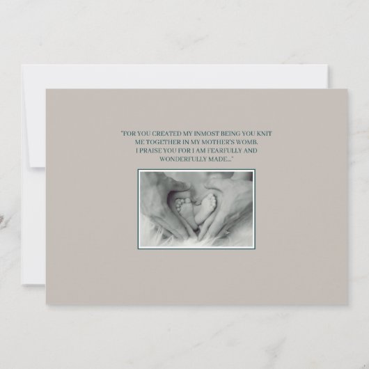 Hallo Modern Wereld Script Baby Geboorte Aankondig Aankondiging (Achterkant)