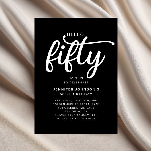 Hallo Modern Zwart Kaart