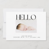 hallo | modern, zwart-wit-minimalistisch aankondiging (Voorkant)
