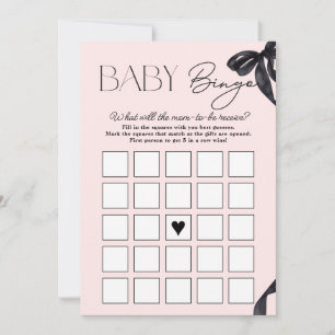 Hallo Moderne Baby Bow Baby shower Baby Bingo Kaar Kaart