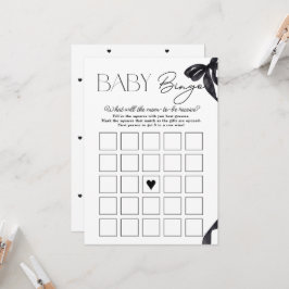 Hallo Moderne Baby Bow Baby shower Baby Bingo Kaar Kaart