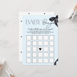 Hallo Moderne Baby Bow Baby shower Baby Bingo Kaar Kaart