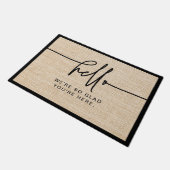 Hallo Moderne boerderij Burlap Deurmat (Schuin)