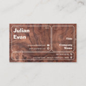 Hallo Moderne Dark Shade Wood Grain Bold Typografi Visitekaartje (Achterkant)