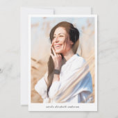 Hallo Moderne elegant Kaart (Achterkant)