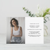 Hallo Moderne elegante foto van dertig jaar Kaart (Staand voorkant)