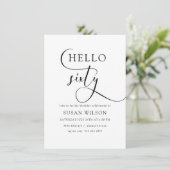 Hallo Moderne elegante kalligrafie Kaart (Staand voorkant)