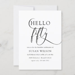 Hallo Moderne elegante kalligrafie Kaart