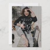 Hallo Moderne foto 30e verjaardag Kaart (Voorkant)