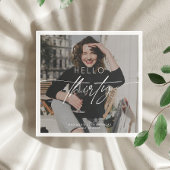 Hallo Moderne foto 30e verjaardag Servet