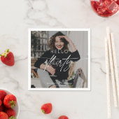 Hallo Moderne foto 30e verjaardag Servet (Insitu)