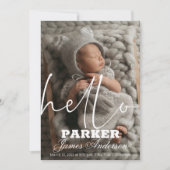 Hallo Moderne foto Kaart (Voorkant)