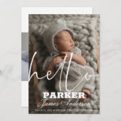 Hallo Moderne foto Kaart (Voorkant / Achterkant)