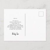 Hallo - Moderne geboorte aankondiging foto Briefkaart (Achterkant)